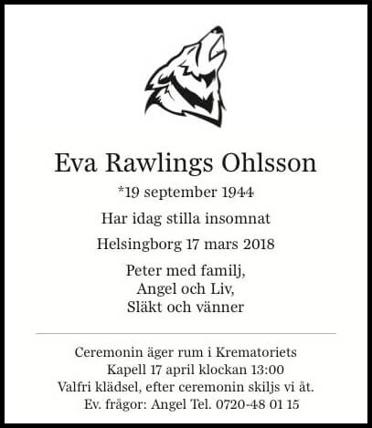 Eva Rawlings Ohlsson Helsingborg 17 mars 2018