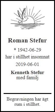 Roman Stefur Helsingborg 1 juni 2019