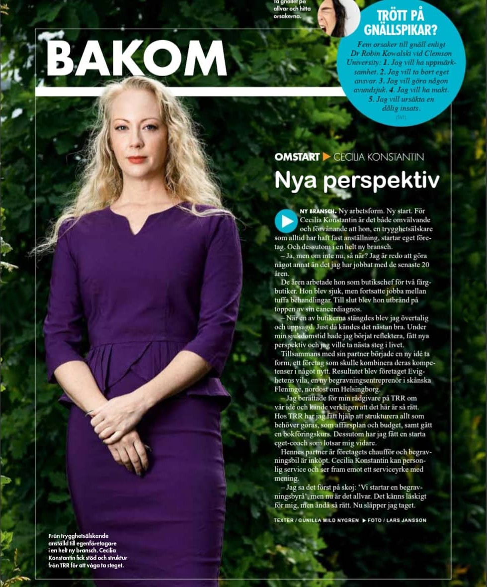 Evighetens Vila Begravningsbyrå trygghetsrådets tidning "OM"