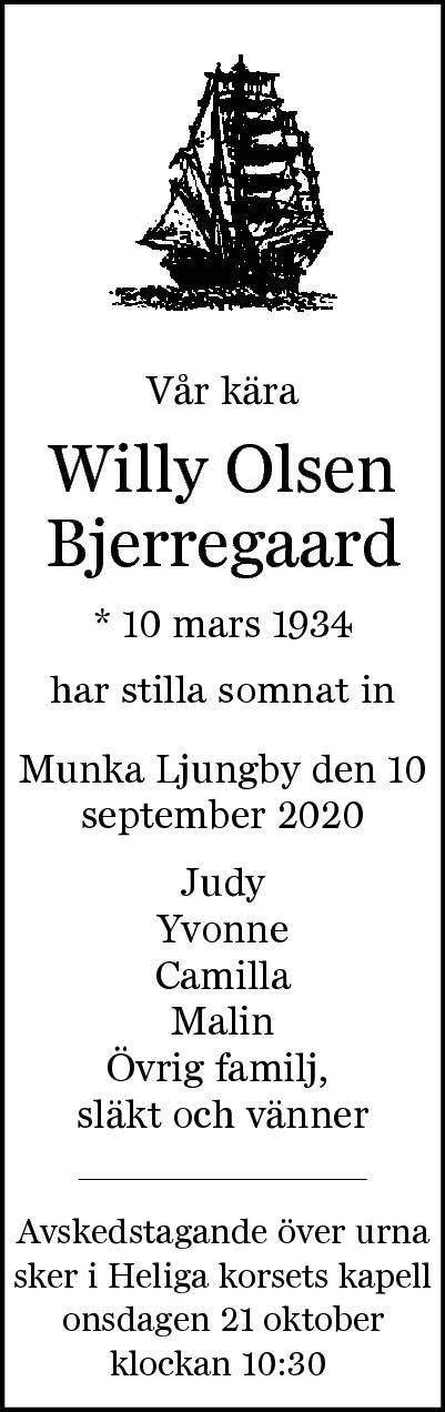 Willy Olsen Bjerregaard Munka Ljungby 10 september 2020