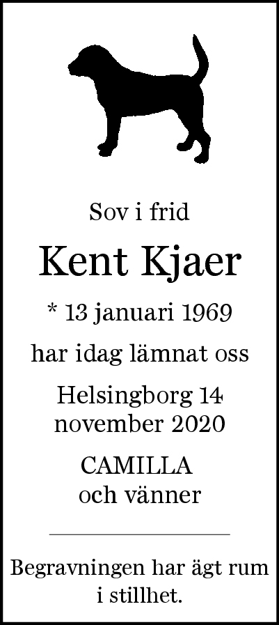 Kent Kjaer Helsingborg 14 november 2020