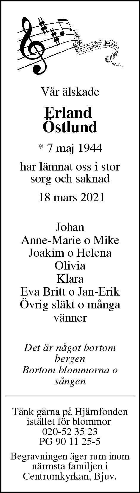 Erland Östlund Helsingborg 18 mars 2021