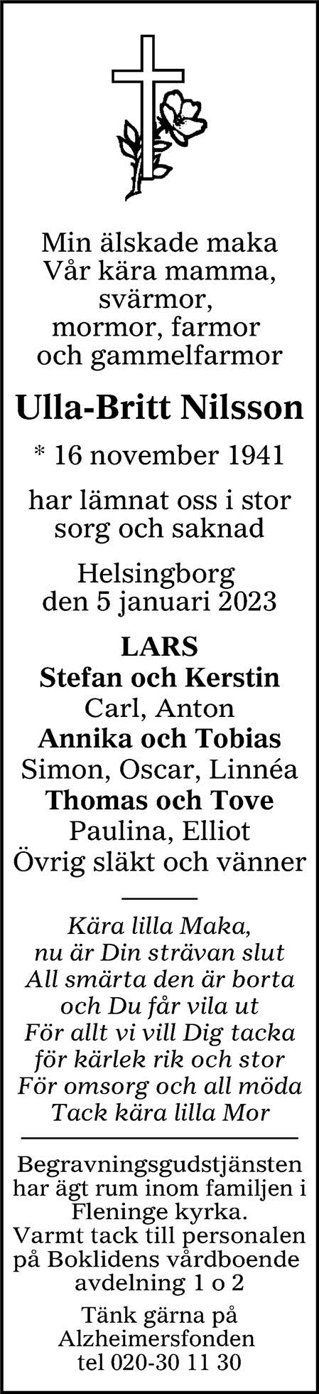 Ulla-Britt Nilsson Helsingborg