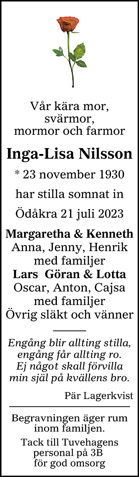 Inga-Lisa Nilsson Ödåkra