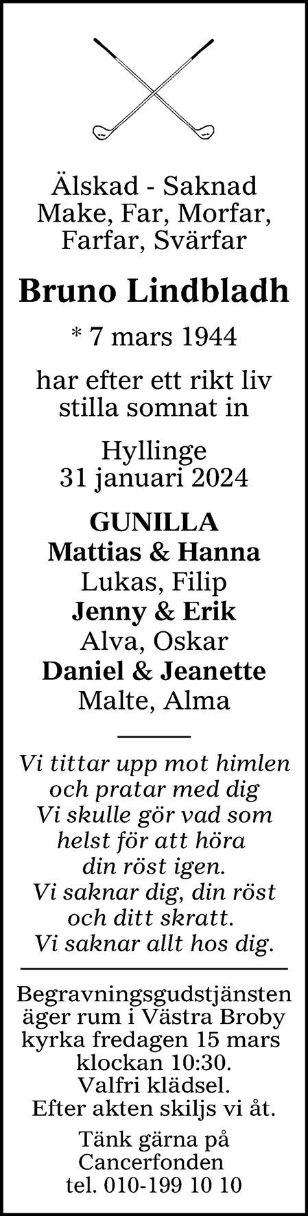 Bruno Lindbladh Hyllinge