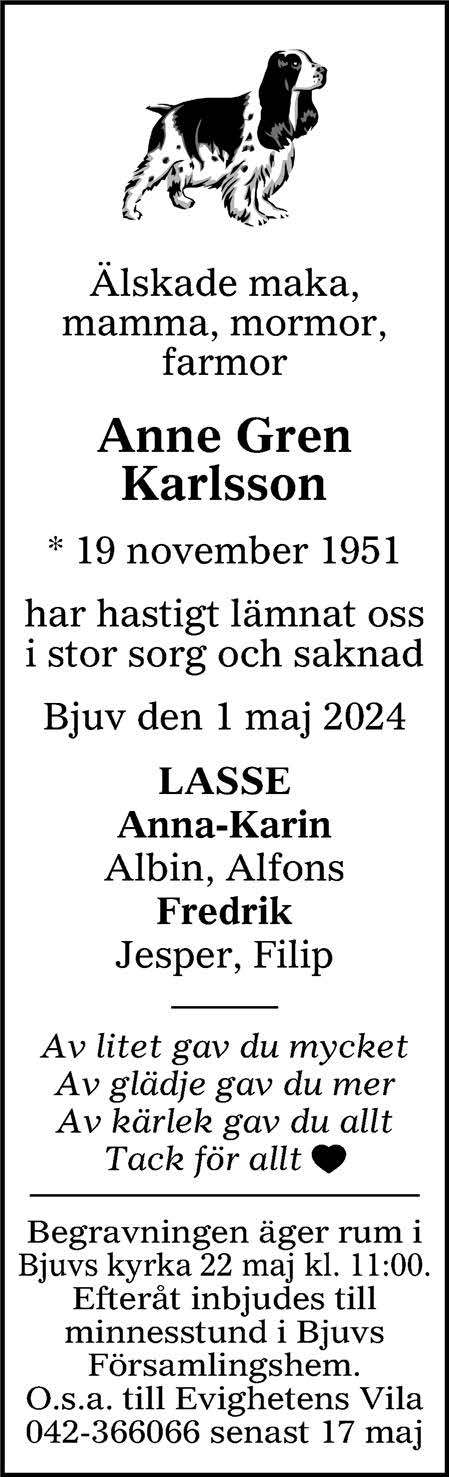 Anne Gren Karlsson Bjuv