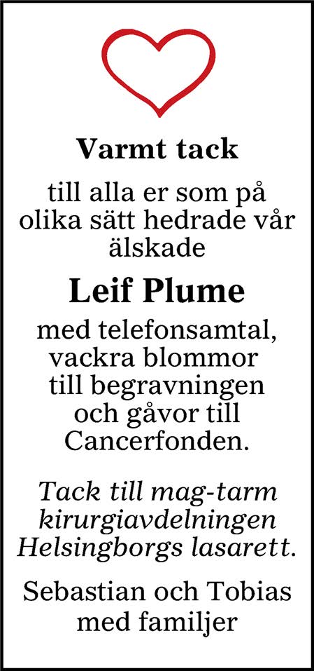 Leif Plume Helsingborg