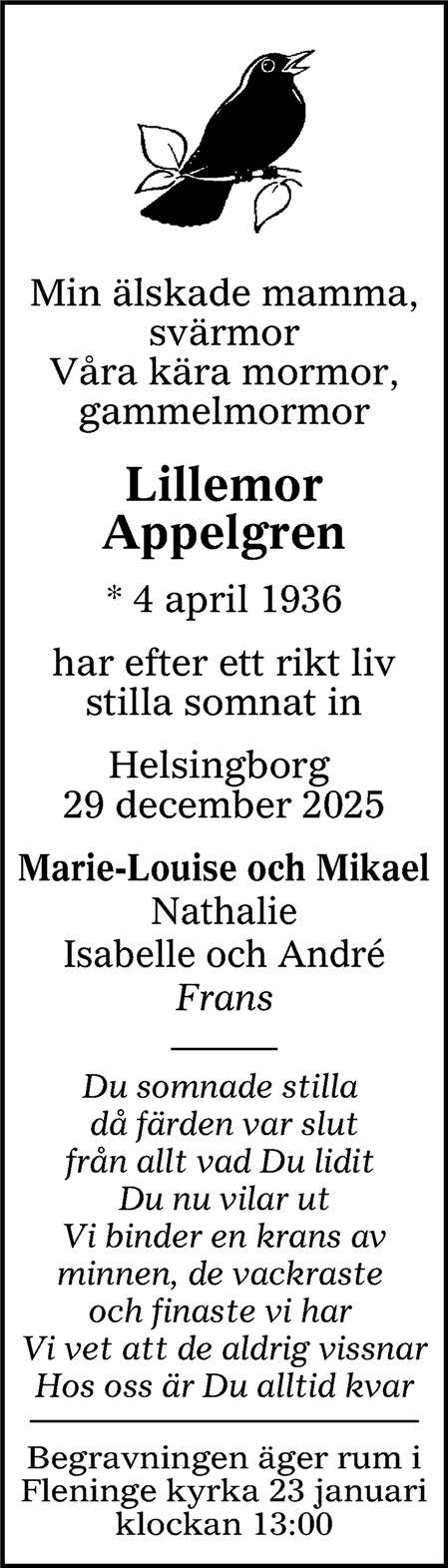 Lillemor Appelgren Helsingborg